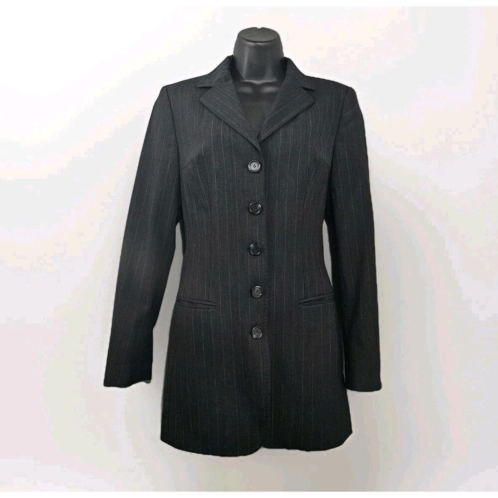 D&G Dolce & Gabbana Women’s Size 40 US 4 Virgin Wool Blazer Jacket Pin stripe